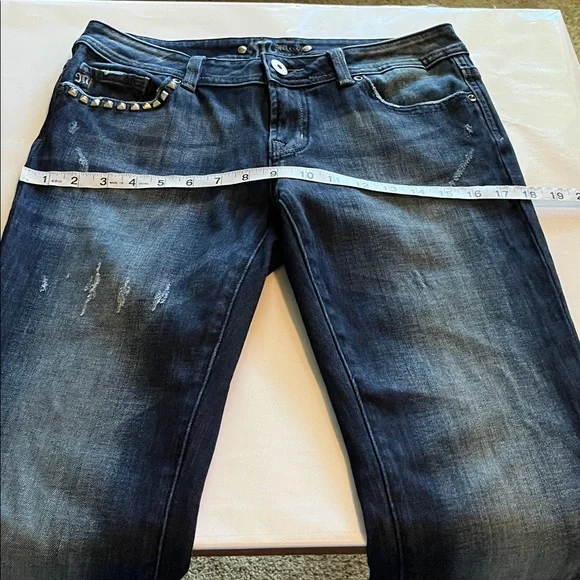 Miss Me Rivet Studded Pockets Low Rise Bootcut Size 28 - Picture 5 of 16